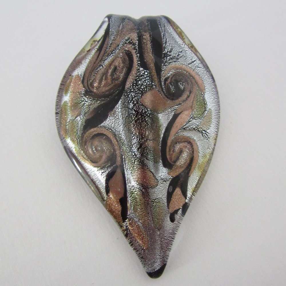 Leaf Glass Pendant Statement Necklace